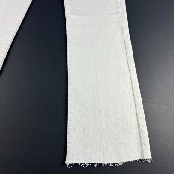 Letter To Juliet Jeans Women's 27 Sicily Flare Crop Mid Rise Optic White Denim - Picture 6 of 16